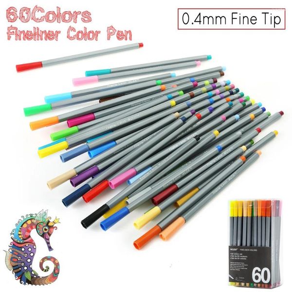 Couleurs / ensemble 0,4 mm MM Fine liner stylos Sketch Drawing Couleur stylo Markers For Manga Design Set Supplies