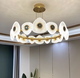 Kleur Emaille Kroonluchter Lampen Crystal voor Master Slaapkamer Post-Moderne Simple Lights Woonkamer Eetkamer Hanglamp