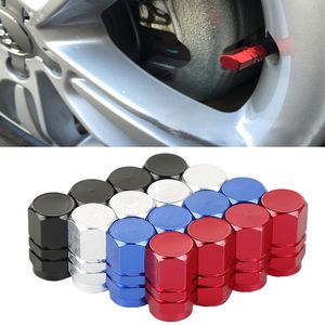 Tapas coloridas para válvulas de neumáticos de coche, tuercas de perno para rueda, vástago de aire, tapa antipolvo de aleación de aluminio hexagonal, piezas de automóvil