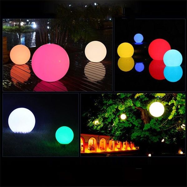 Coloré Décoloration Lumière Solaire Énergie Flotteur Lampe Boule Led Illuminé Piscine Fournitures D'eau Lumières En Plein Air Bar Table 25fd jj