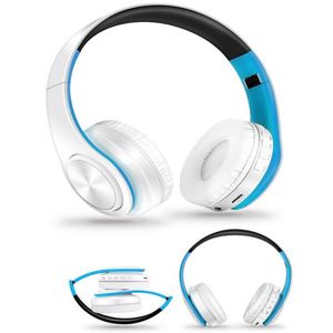 Livraison gratuite écouteurs colorés casque sans fil casque stéréo casque Bluetooth avec prise en charge micro appels téléphoniques carte TF Nxwnv