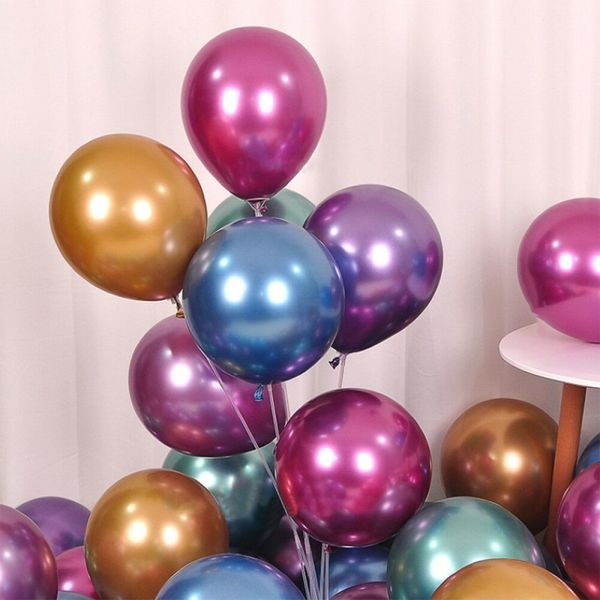 Ballons colorés en latex d'hélium Ballon métallique Vente chaude de mariage anniversaire de fête de fête de fête de fête 12 pouces 100pcs set 307t