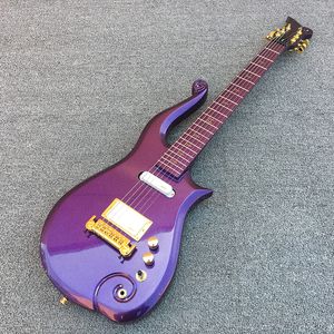 Guitare Prince Cloud colorée, symbole de sperme de guitare électrique classique, incrustations de guitare OEM faites à la main