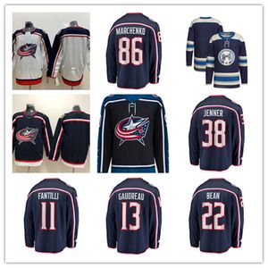 Columbus Blue Chaquetas personalizadas Jerseys de hockey Jake Bean Adam Boqvist Yegor Chinakhov Jake Christiansen Justin Danforth Adam Fantilli Johnny Gaudreau Brendan Gaunce