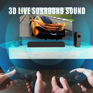 Kolom Krachtige Home Theater TV Sound Bar Luidspreker Bedraad Draadloos Bluetooth Surround Soundbar voor PC TV Buitenluidsprekers Afstandsbediening 80W power s22