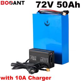 Avec chargeur de vélo rapide 10A 72 V 50 Ah, batterie électrique pour Samsung ICR18650-30B 72 téléphones portables avec chargeur de batterie 5000 V