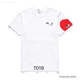 Com Des Garcons Heren Spelen T-shirt Ontwerper Rood Hart Commes Casual Vrouwen Shirts Commes Complete Hoge Quanlity Cdgs Trapstar 5206