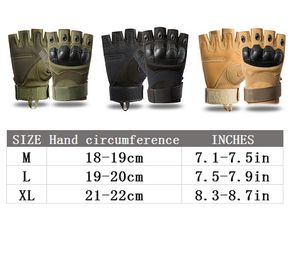 Combat Fingerless Half Finger Tactical Army Handschoenen Militaire Politie Outdoor Sports Knuckle Handschoen