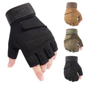 Gants militaires sans doigts de combat Police extérieure pour l'entraînement de cyclisme de Protection tactique de demi-doigt de faucon