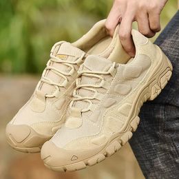 Combat de combat imperméable hommes hommes militaires de voyage décontracté chaussures armée chaussures tactiques chaussures respirant mannequin désert botte
