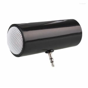 Combinatie luidsprekers 3,5 mm Jack Stereo Mini Speaker draagbare mp3 muziekspeler luidspreker voor mobiele telefoon Tablet PC-black