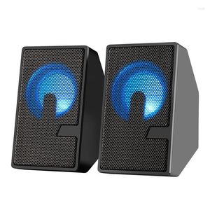 Haut-parleurs combinés 52 mm2, lumières colorées LED filaires, double pilote à gamme complète, caisson de basses de bureau, tweeter réglable, mini haut-parleur ≥ 80 dB