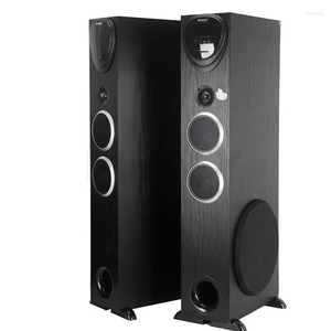 Haut-parleurs combinés Une paire de haut-parleurs à trois voies sur pied haute puissance de 10 pouces 2.1 avec double basse Home cinéma Hifi Bluetooth actif 200W