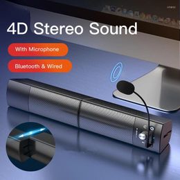Combinatie luidsprekers computer afneembare Bluetooth -luidsprekerbalk surround sound subwoofer voor pc laptop USB bedraad dubbele muziekspeler