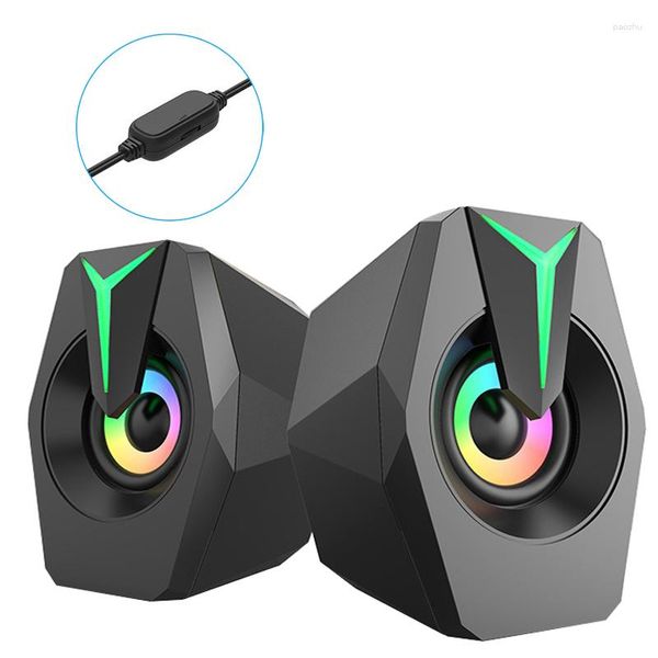 Altavoces combinados Ordenador con retroiluminación RGB Altavoz de PC Subwoofer Caja de sonido Accesorios Ordenador portátil con cable USB