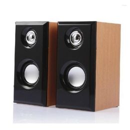 Combinatie Luidsprekers Desktop Laptop Mobiele Telefoon USB2.0 Thuis Houten Subwoofer Bas Video Audio