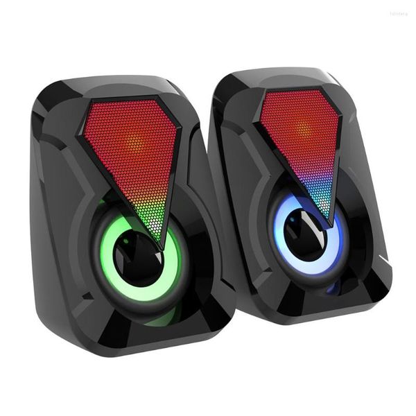 Altavoces combinados Mini Bass Audio Speaker PC Laptop Computadora de escritorio Multimedia RGB Light Gaming Accesorios Reproductor multimedia