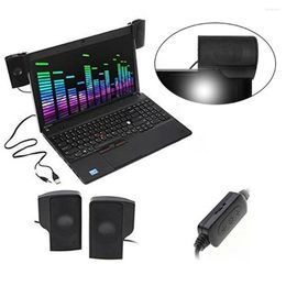 Combinatie luidsprekers Mini Portable USB Stereo Sound Bar Black Clip Music Player voor laptop Mp3 Mobiele telefoon aangedreven lijnstuurprogramma