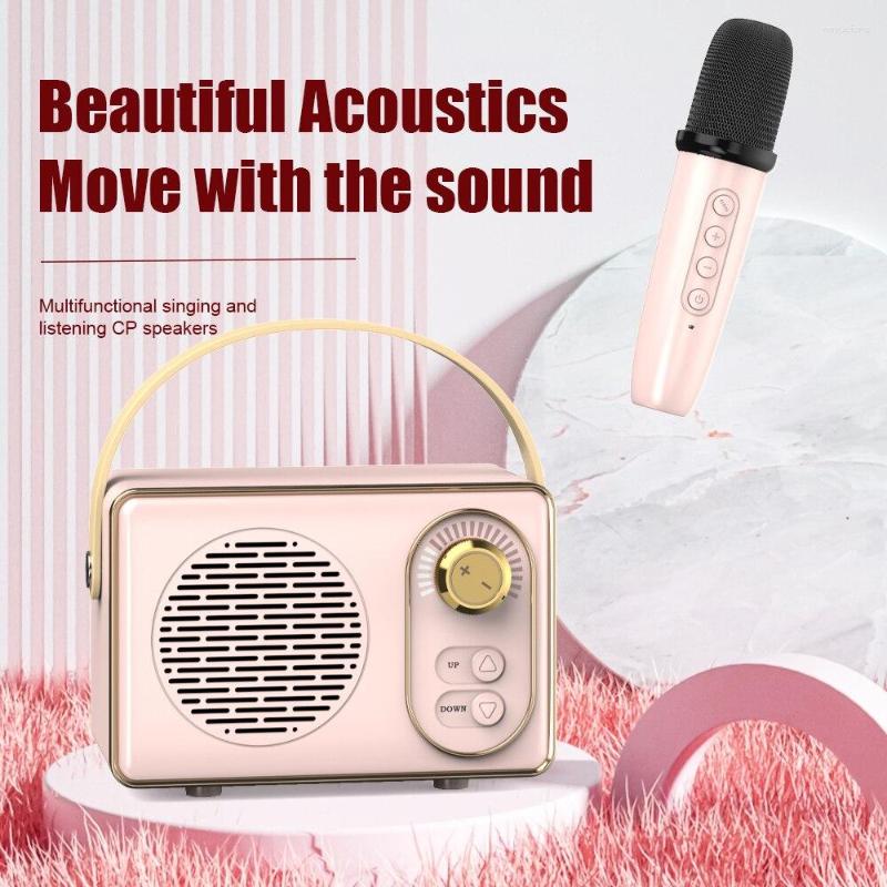 Altoparlanti combinati Mini decorazione da scrivania retrò Altoparlante Bluetooth Ricarica USB wireless Subwoofer Desktop Decorazione Kawaii Carino