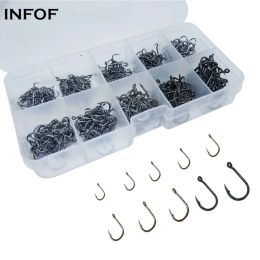 Combo infof 500pcs / lot de pêche à pêche à haut carbone en acier de taille n ° 3 n ° 12 # 12 hooks pêcheurs de pêche à poisson pack pesca