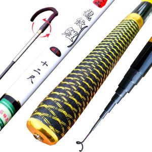 Combo Josby Pesca Carbon Karpers Visserijstangen Stream Telescopische handvoeder Pool Fly Tackle Peche Travel 2,7m 3,6 m 4,5 m 5,4 m 6,3 m 7,2m