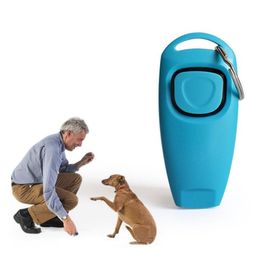 Combo Pet Dog Training Whistle Clicker Trainer Ayuda Guía de ayuda con suministros de perros de Key Ring WCW5957787557