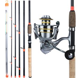 Fiche de pêche en combo Sougayilang Spining Feeder Rielle de mangeoire combo 3M M H L TILLE DE PISCHE POWER CARP 13 + 1BB Bobine de pêche avec bobine de rechange