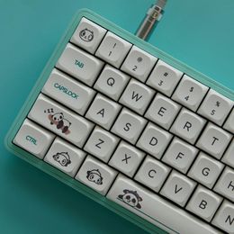 Combo's 137 Key PBT Keycap DYESUB QX1 profiel vergelijkbaar met XDA gepersonaliseerde minimalistische Panda thema Keycap voor mechanisch toetsenbord