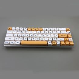 Combos 137 teclas Teclas temáticas de miel y leche para teclado mecánico MX Switch PBT Dye Inglés/ruso/japonés XDA