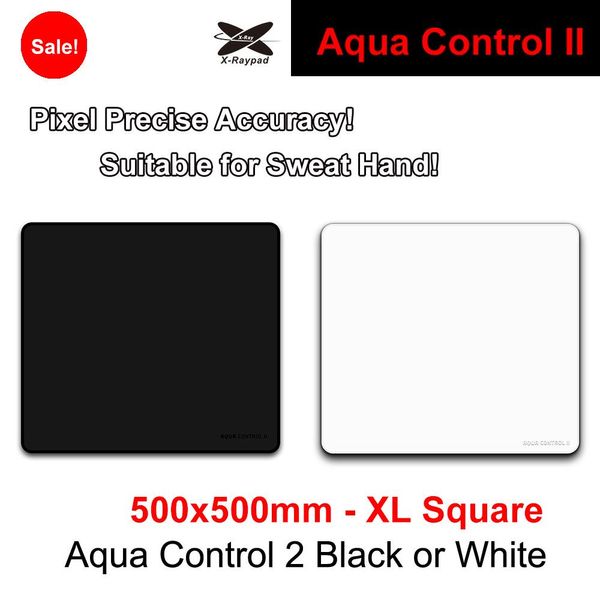 Combos 500x500x4mm Xraypad Aqua Control 2 tapis de souris de jeu Version noir ou blanc tablette clavier