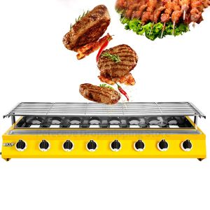 Combos 8 Burners Gas BBQ Grill lpglng en acier inoxydable Braveur infrarouge sans fumée Bargon