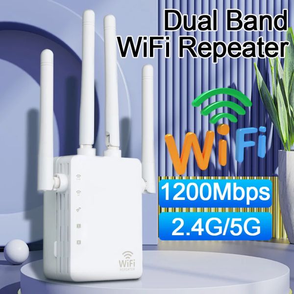 Combos ac1200 wifi gamme extender wi fi booster 5g 2.4g quatre antennes externes