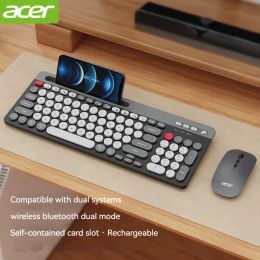 Combos Acer Bluetooth draadloos toetsenbord en muisset, toetsenbord en muis opladen DualMode Desktop Apple iPad voor kantoorgebruik