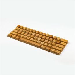 Combo's Beech Wood Keycaps 60 87 108 Volledige set OEM Profiel Engelse taal voor gaming Mechanisch toetsenbord houtkorrel beknopte mode