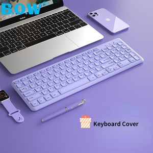 Combo's Kleurrijke draagbare retro-schrijfmachine Draadloos toetsenbordpak Stille toetsenborden Muisset voor pc-laptop met filmlaptopaccessoires