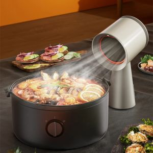 Combos de bureau de bureau hottes avec atmosphère léger humanis design ménage portable mobile mini hotte cuiseuse à barbecue hot pot