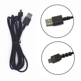 Combos Línea de cable de mouse USB trenzada por nylon para el cable del cargador de mouse inalámbrico Razer Mamba Cable USB Cable de ratón corto.