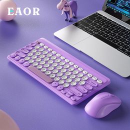 Combos EAOR 2.4G clavier sans fil ensemble de souris muet Mini clavier d'ordinateur sans fil souris Combos cadeau clavier de bureau pour ordinateur portable Gamer