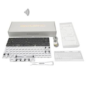 Combos gk64xs swap chaud swap programmable bluetooth compatible keyboard mécanique PCB kits personnalisés RV interrupteur RGB TYPEC MODULE PORT USB