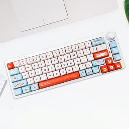 Комбинации GMKKEY Gulf Racing Keycap KDA Profile Dye Subb Колпачки для клавиш Совместимая механическая клавиатура GK61 LK67 TM680 K70 G710 + 3u 7u Пробел