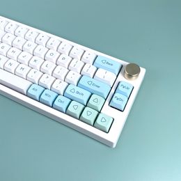 Combos Ice Mint Keycap XDA Perfil 132 teclas PBT Soporte de sublimación 61/64/68/78/84/87/96/980/108 Tapas de teclas para teclado mecánico