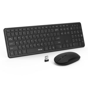 Combos Jelly Comb 2,4G teclado inalámbrico y ratón Combo teclado inalámbrico de tamaño completo ratón ultrafino para ordenador portátil PC escritorio