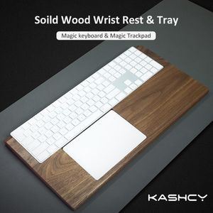 Combo's Kashcy Walnoot Massief Houten Lade Palmsteun Voor Magic Keyboard Magic Trackpad Polssteun Pad