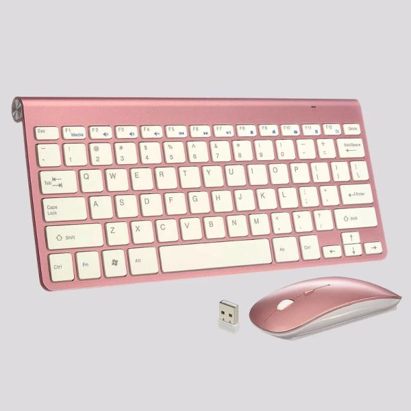 Combos Keyboard Mouse Combos Ergonomic Wireless 2.4g Ultra Slim Keyboard et souris portable pour le clavier ordinateur ordinateur portable de bureau