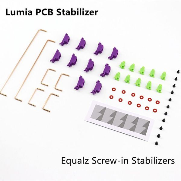 Combos Lumia PCB Estabilizadores Equalz Screwin Estabilizadores Púrpura Verde Rosa Oro 7u Cable Teclado mecánico personalizado