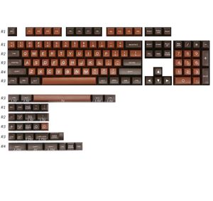 Combos MAXKEY SA keycaps chocolat doubleshot ABS café marron 134 touches pour clavier mécanique