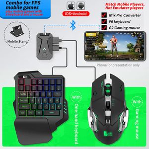 Combos Mix Por/Lite PUBG Gaming teclado ratón Combo teclado móvil y conversor de ratón controlador de juego móvil para Android IOS IPad