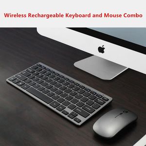 Combos New Fashion Wireless USB Charging Clavier et souris pour IMAC Windows Mac Desktop ordinateur portable