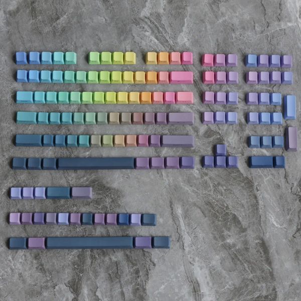 Combos pbt double shot aurore keycap latérale imprimer le profil de cerise RGB RETRACHER ANSI Layout pour le clavier mécanique du commutateur MX