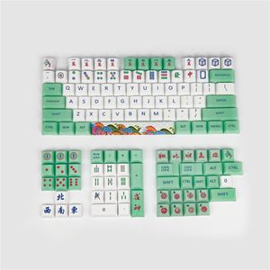 Combos pbt keycaps profil cerise profil keycap mahjong spécifique 116 touches 2U 1.75u shift pbt keycap pour le clavier mécanique 60 61 64 87 96 108
